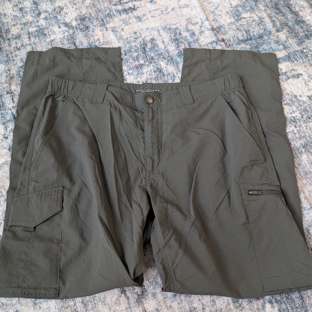 EUC Columbia Men's Silver Ridge Convertible Pants Green Gravel Size 36x30 - Picture 3 of 10